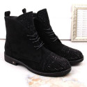 Boots with zircons Potocki W WOL176 black (37)