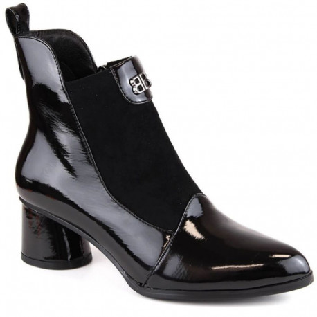 D&A S.Barski Premium Collection W OLI232A black high-heeled ankle boots (39)