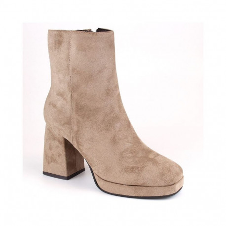 Jezzi W JEZ411B beige suede ankle boots (37)