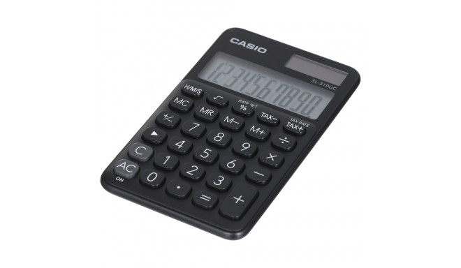 CASIO kalkulaator tasku SL-310UC-BK must, 10-kohaline ekraan