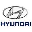 Metal key ring with Hyundai logo.