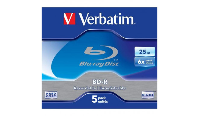 Verbatim 43715 blank Blu-Ray disc BD-R 25 GB 5 pc(s)