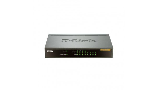 D-Link DES-1008PA network switch Unmanaged Fast Ethernet (10/100) Power over Ethernet (PoE) Black