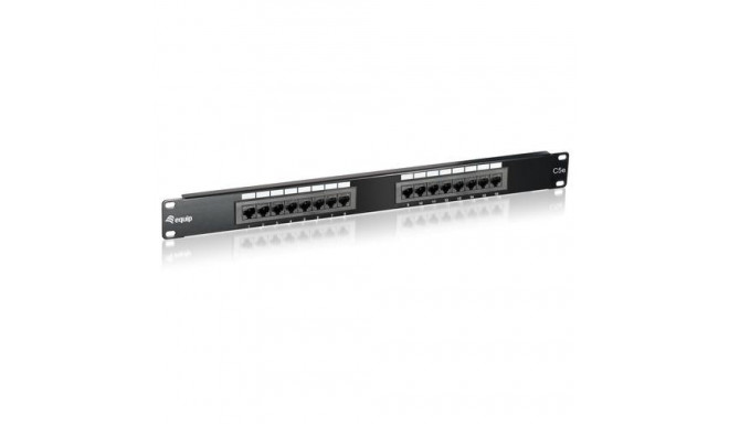 Equip 16-Port Cat.5e Unshielded Patch Panel, Black