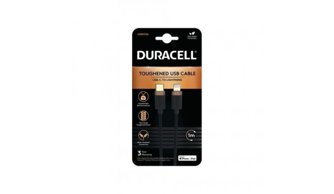 Duracell USB9012A lightning cable Black