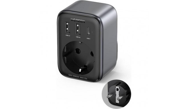 Ugreen 90613 mobile device charger Universal Black AC Indoor