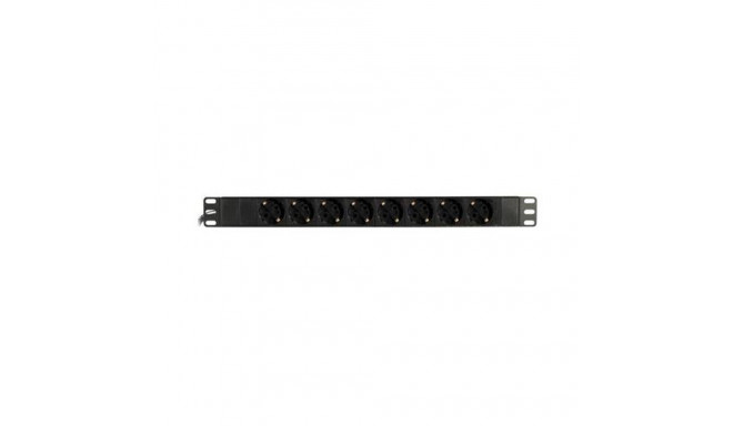 Deltaco GT-8629 power extension 3 m 8 AC outlet(s) Indoor Black