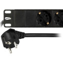 Deltaco GT-8629 power extension 3 m 8 AC outlet(s) Indoor Black
