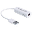 Manhattan USB-A Fast Ethernet Adapter, 10/100 Mbps Network, 480 Mbps (USB 2.0), Hi-Speed USB, RJ45, 