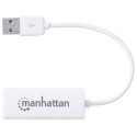 Manhattan USB-A Fast Ethernet Adapter, 10/100 Mbps Network, 480 Mbps (USB 2.0), Hi-Speed USB, RJ45, 