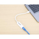 Manhattan USB-A Gigabit Network Adapter, White, 10/100/1000 Mbps Network, USB 3.0, Equivalent to USB