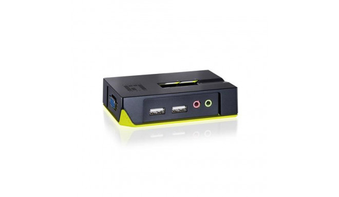 LevelOne 2-Port USB VGA KVM Switch, audio support