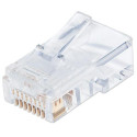 Intellinet RJ45 Modular Plugs Pro Line, Cat5e, UTP, 3-prong, for solid wire, 50 µ gold-plated contac