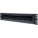 Intellinet 19&quot; Cable Entry Panel, 2U, with Brush Insert, Black