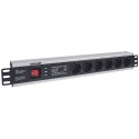 Intellinet 19&quot; 1.5U Rackmount 6-Way Power Strip - German Type&quot;, With On/Off Switch