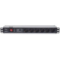 Intellinet 19&quot; 1.5U Rackmount 6-Way Power Strip - German Type&quot;, With On/Off Switch