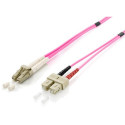 Equip LC/SC Fiber Optic Patch Cable, OM4, 0.5m