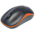 Manhattan Success Wireless Mouse, Black/Orange, 1000dpi, 2.4Ghz (up to 10m), USB, Optical, Three But