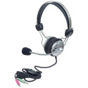 Manhattan Stereo Over-Ear Headset (3.5mm) (Clearance Pricing), Microphone Boom (padded), Adjustable 
