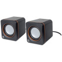 Manhattan 2600 Series Speaker System, Small Size, Big Sound, Two Speakers, Stereo, USB power, Output