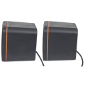 Manhattan 2600 Series Speaker System, Small Size, Big Sound, Two Speakers, Stereo, USB power, Output