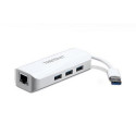 Trendnet TU3-ETGH3 laptop dock/port replicator White