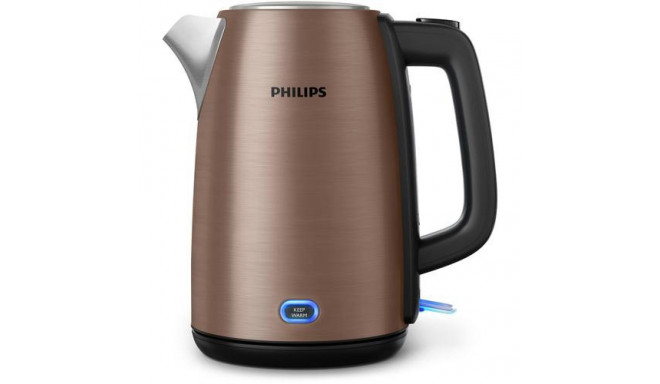 Philips Viva Collection HD9355/92 electric kettle 1.7 L 2060 W Black, Copper