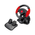 xlyne EG103 Gaming Controller Black, Red Steering wheel Digital PC, Playstation 2, Playstation 3