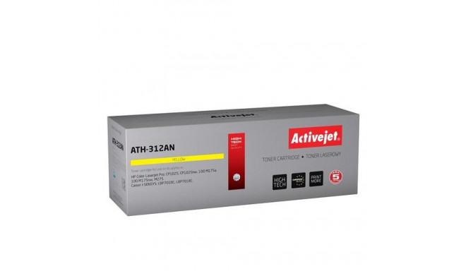 Activejet ATH-312AN toner (replacement for HP 126A CE312A, Canon CRG-729Y; Premium; 1000 pages; yell