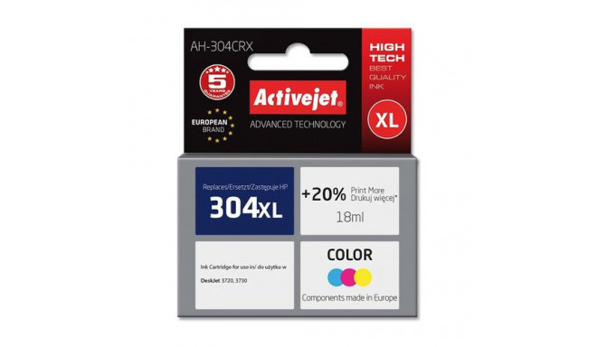 Activejet AH-304CRX ink (replacement for HP 304XL N9K07AE; Premium; 18 ml; color)