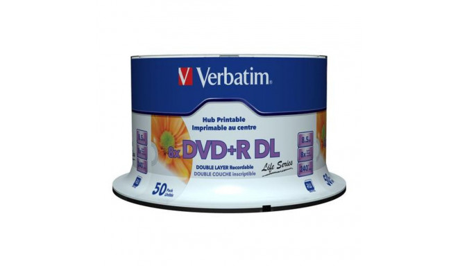 Verbatim 97693 blank DVD 8.5 GB DVD+R DL 50 pc(s)