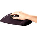Fellowes Mouse Mat Wrist Support - PlushTouch Mouse Pad with Non Slip Rubber Base &amp; Antibact