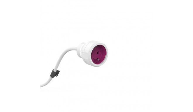 Allocacoc 8202/FRPE5M power extension 5 m 1 AC outlet(s) Magenta, White