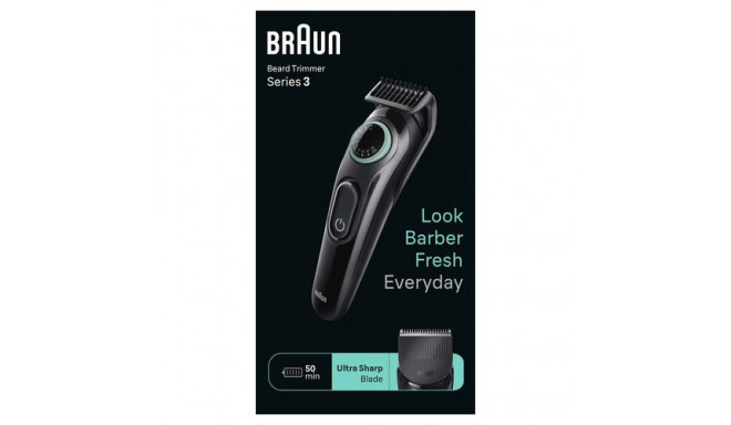 Braun BeardTrimmer 3 BT3411 Battery 40 2 cm Black, Green