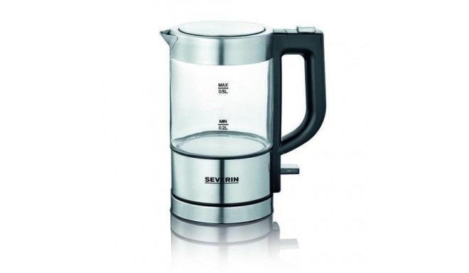 Severin WK 3472 electric kettle 0.5 L 1100 W Silver