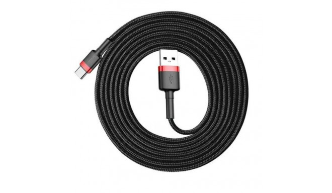 Baseus CATKLF-U91 USB cable 3 m USB 2.0 USB A USB C Black, Red
