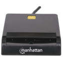 Manhattan USB-A Contact Smart Card Reader, 12 Mbps, Friction type compatible, External, Windows or M