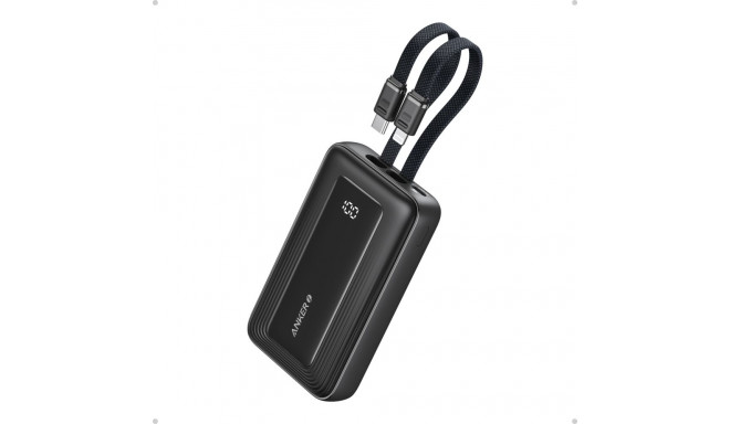 Anker Power Bank A1680G11 10000 mAh USB-C 30W, Lightning 27W integreeritud USB-C ja Lightning kaabli
