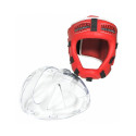 Masters boxing helmet with mask KSSPU-M (WAKO APPROVED) 02119891-M02 (czerwony+L)