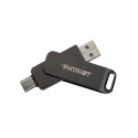 Mälupulk PATRIOT Rage R550 128GB 100 MB/S USB A+C Pööratav Disain (PE128GR550DSAD) Must