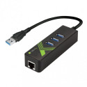 Techly IDATA USB-ETGIGA-3U2 sülearvuti dokk/pordipaljundaja USB 3.2 Gen 1 (3.1 Gen 1) Type-A Must