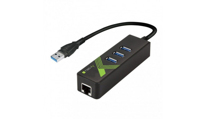 Techly IDATA USB-ETGIGA-3U2 sülearvuti dokk/portide replikator USB 3.2 Gen 1 (3.1 Gen 1) Type-A must