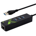 Techly IDATA USB-ETGIGA-3U2 sülearvuti dokk/pordipaljundaja USB 3.2 Gen 1 (3.1 Gen 1) Type-A Must