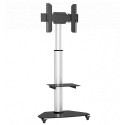 Techly Floor Stand with Shelf Trolley TV LCD/LED/Plasma 37-70" Silver