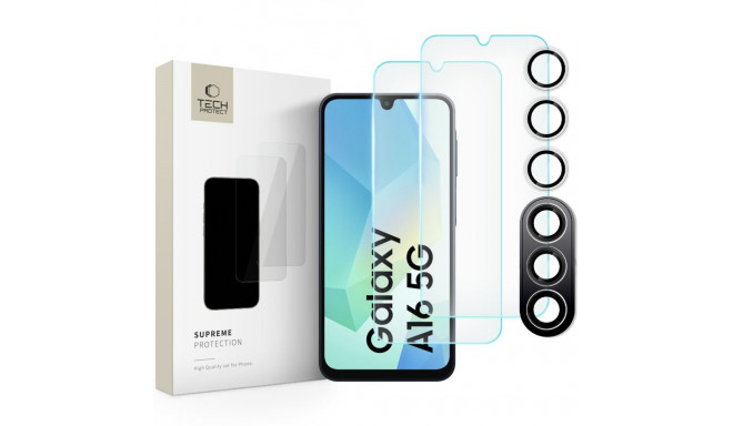 SZKŁO HARTOWANE TECH-PROTECT SUPREME SET 3-PACK GALAXY A16 4G / 5G CLEAR
