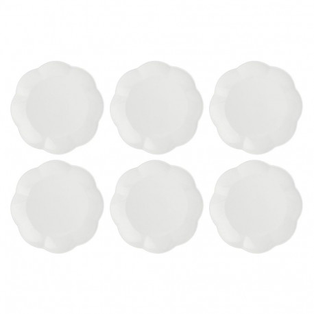 Set of 6 Villadeifiori dinner plates - White, 26 cm