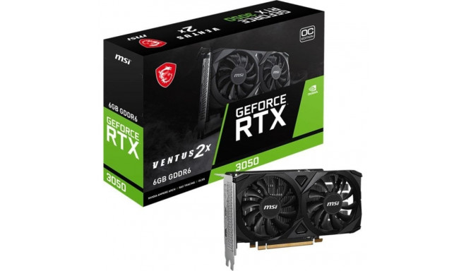 Graphics card. MSI GeForce RTX 3050 VENTUS 2X E 6G OC