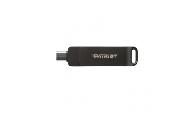 Flashdrive PATRIOT Rage R550 64GB 100 MB/S USB A+C Swivel Design (PE64GR550DSAD) Black