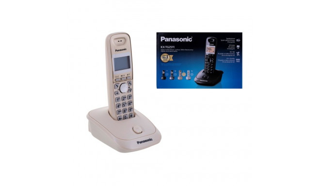 Panasonic KX-TG2511 DECT telefon Kõne ID Beež