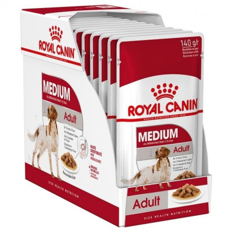 ROYAL CANIN SHN Medium Adult kastmes märgtoit täiskasvanud koertele 10x140g